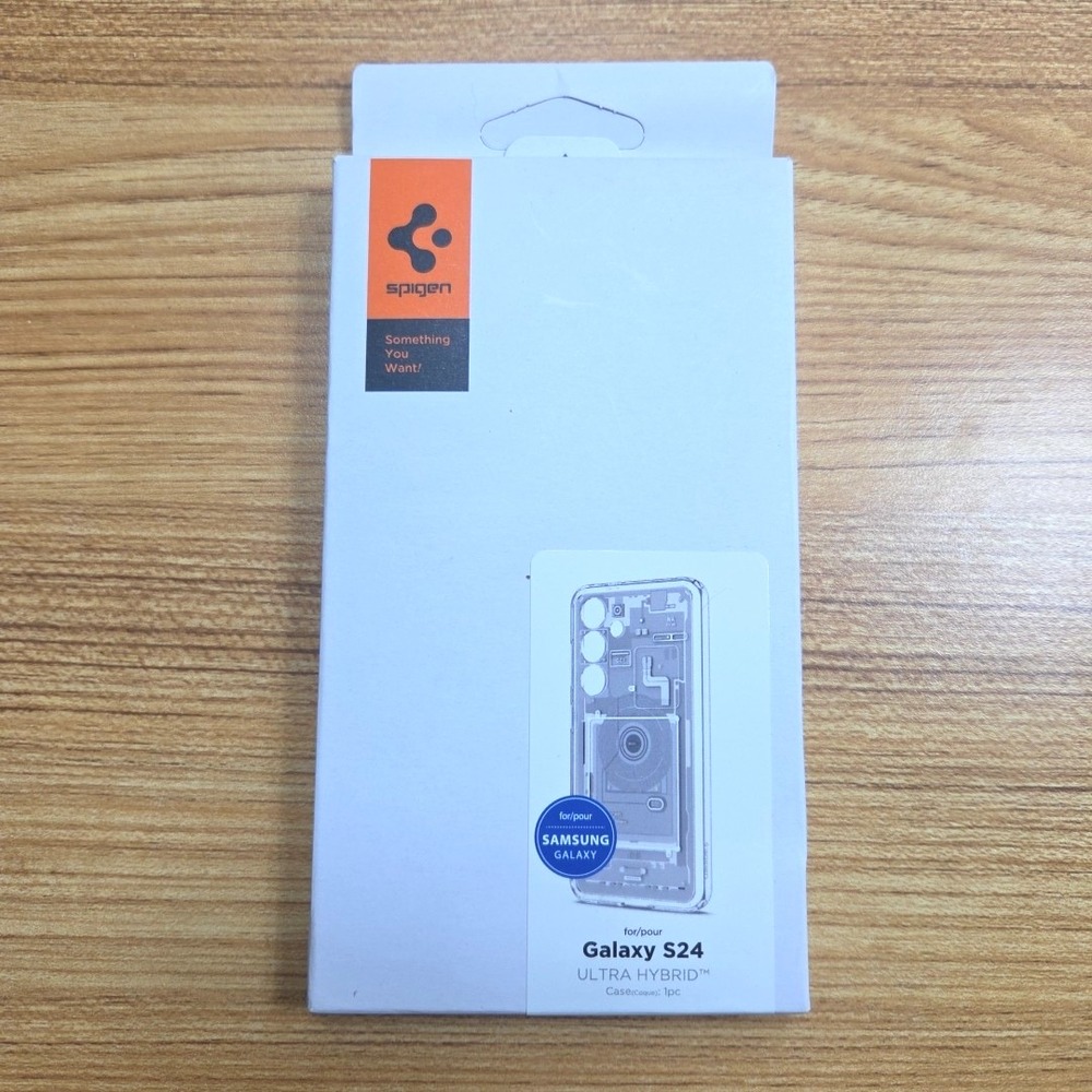 Spigen Samsung Galaxy S24 Case [Ultra Hybrid]‎ Zero One White ACS07351